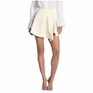 Derek Lam 10 Crosby Cream Kiana Asymmetrical Mini Skirt, Size 2